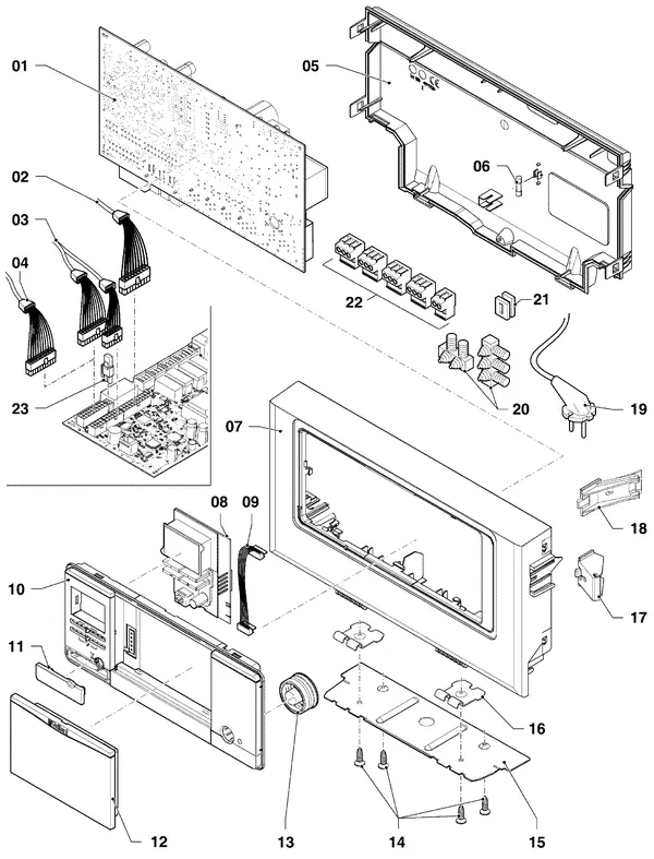 Exploded view Vaillant ecoTEC plus VHR 20-24/5-5: Schakelkast