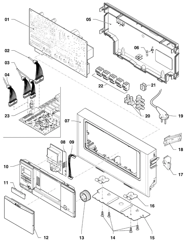 Exploded view Vaillant ecoTEC plus VHR 20-24/5-5 OT R2: Schakelkast