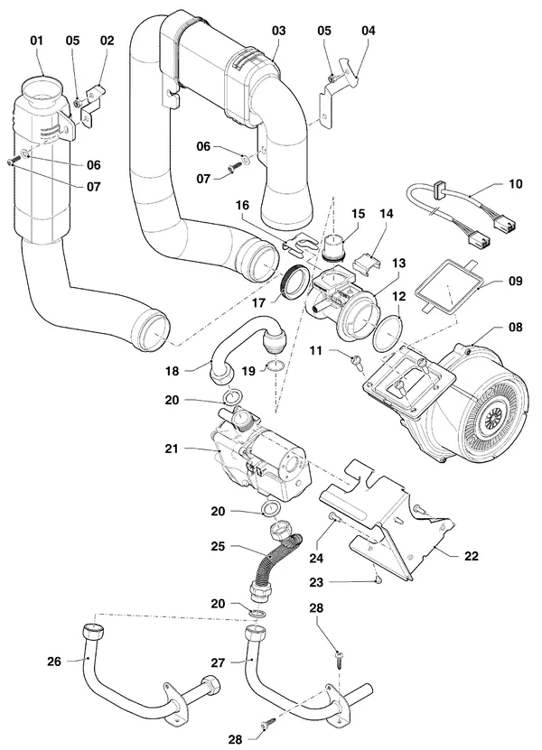 Exploded view Vaillant ecoTEC plus VHR 20-24/5-5 R4: Gasblok