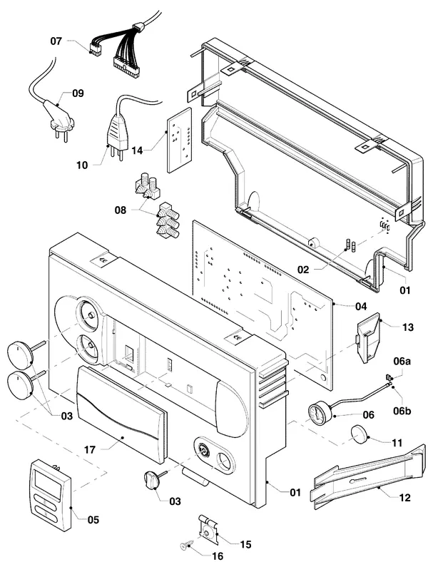 Exploded view Vaillant hrSOLIDE plus VHR 34/3-5 I: Schakelkast