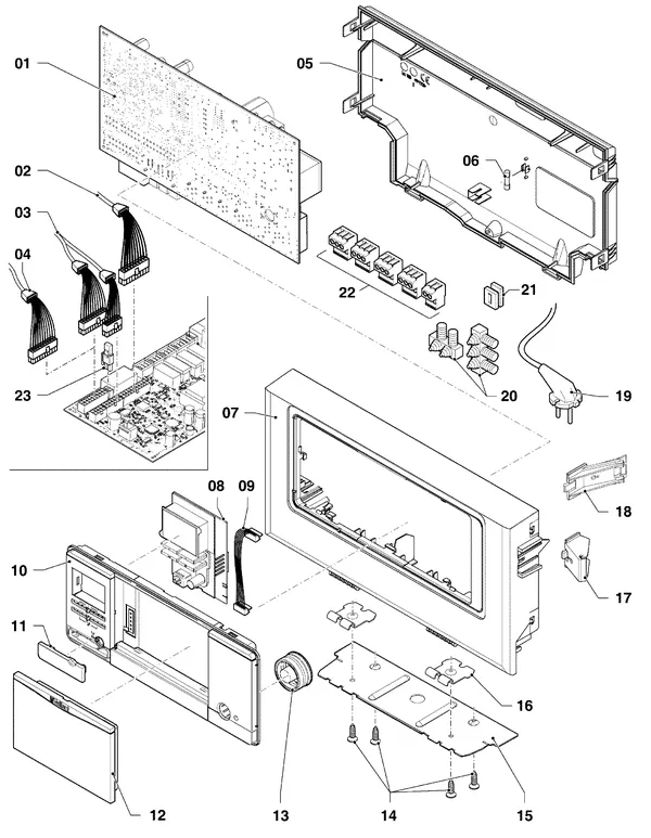 Exploded view Vaillant ecoTEC plus VHR 34/5-5 I: Schakelkast