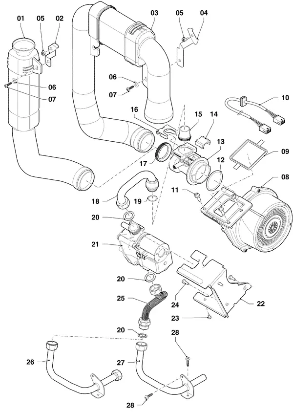 Exploded view Vaillant ecoTEC plus VHR 34/5-5 I R1: Gasblok