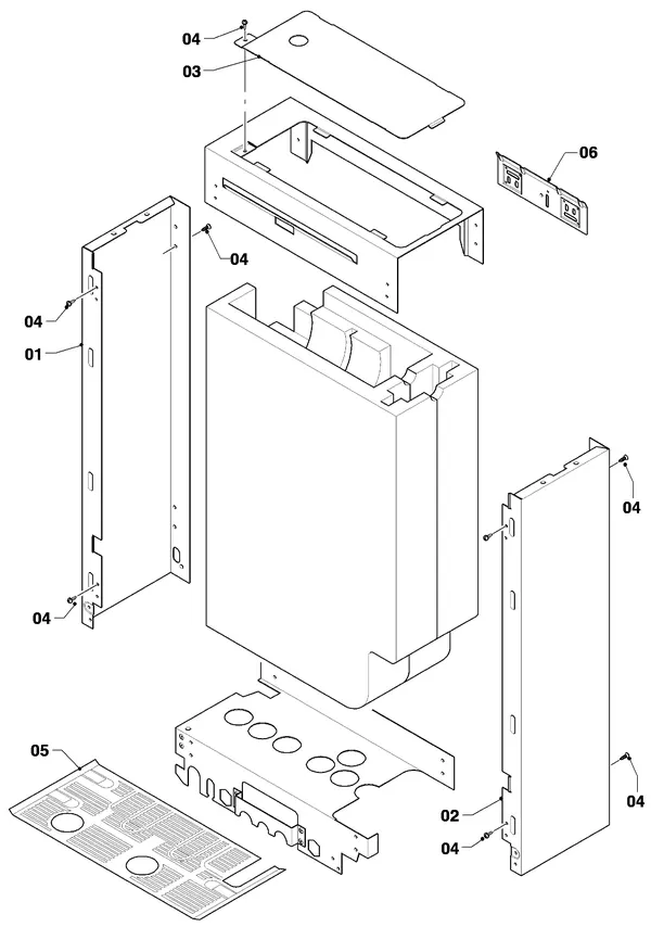 Exploded view Vaillant ecoTEC plus VHR 34/5-5 I R1: Manteldelen vih