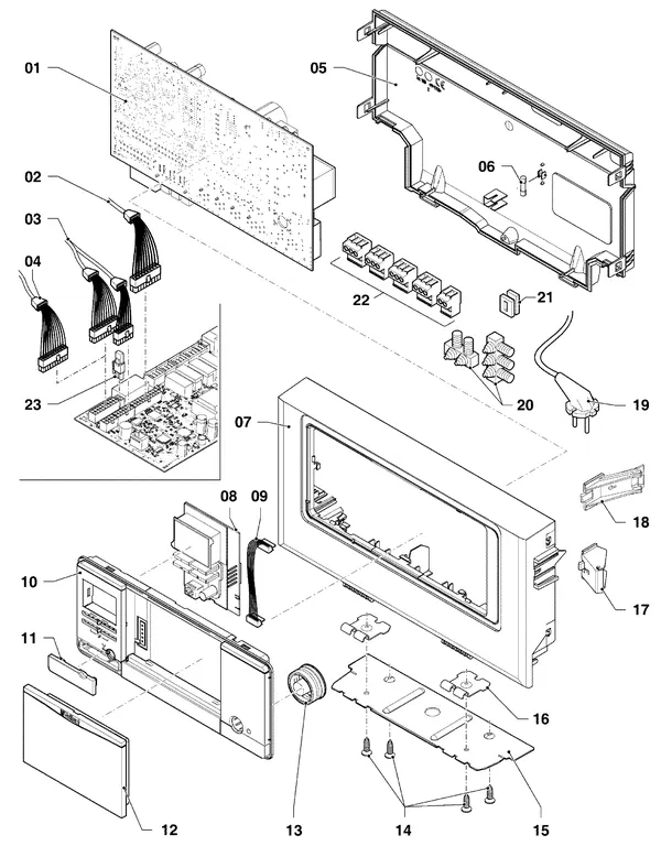 Exploded view Vaillant ecoTEC plus VHR 35-38/5-5 R1: Schakelkast
