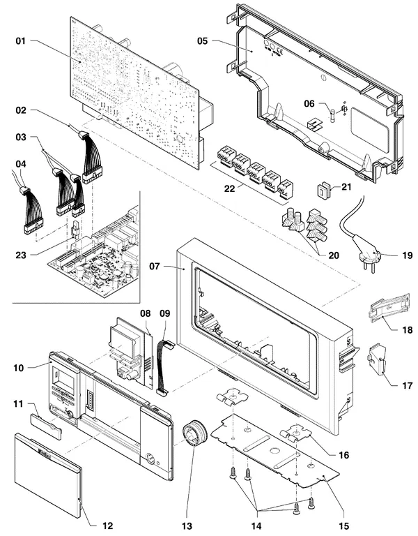 Exploded view Vaillant ecoTEC plus VHR 35-38/5-5 R6: Schakelkast