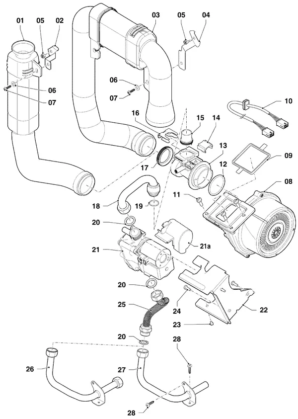 Exploded view Vaillant ecoTEC plus VHR 35/5-5 S R6: Gasblok