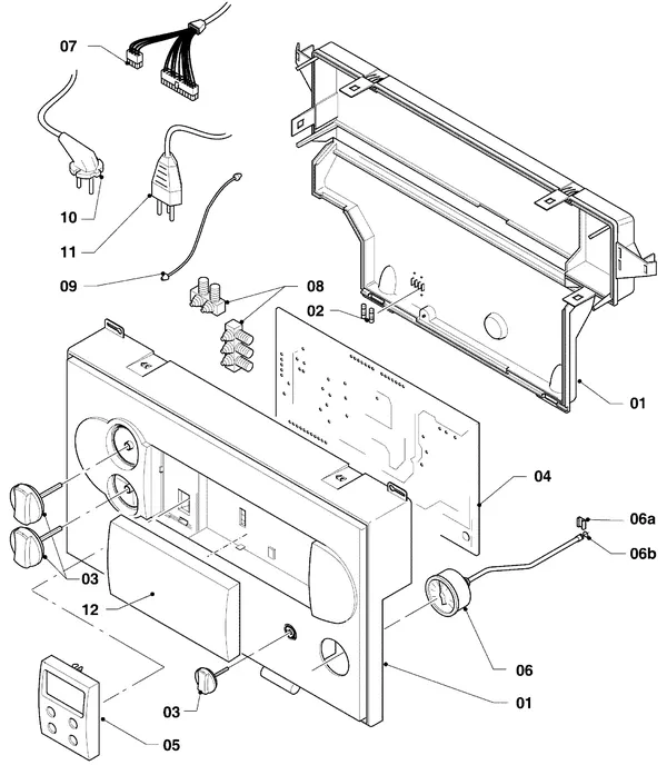 Exploded view Vaillant hrEXCLUSIEF VHR 45 S: Schakelkast