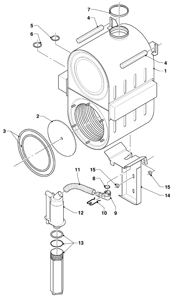 Exploded view Vaillant hrEXCLUSIEF VHR 65 S: Warmtewisselaar