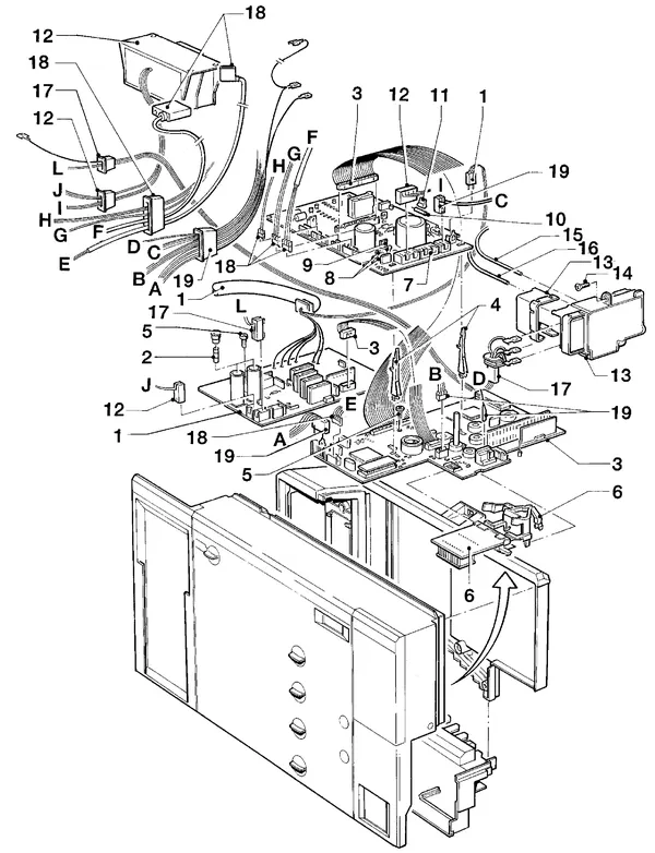 Exploded view Vaillant HR Comfort VU-VUW 18-22/6 E: Schakelkasta