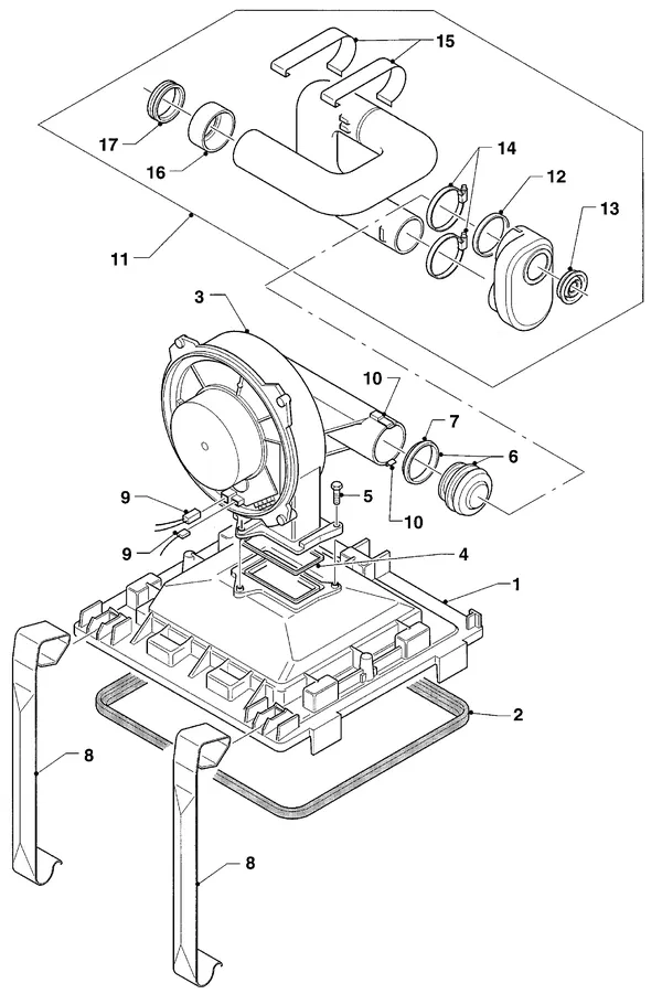 Exploded view Vaillant HR Comfort VU-VUW 23-28/6 E: Gasblok
