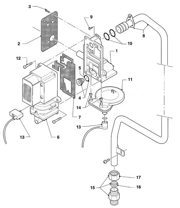Exploded view Vaillant HR Comfort VU-VUW 23-28/6 E: Warmtewisselaar