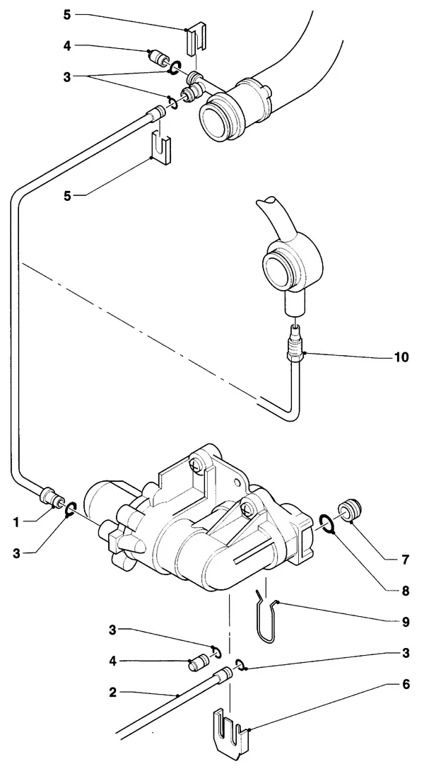 Exploded view Vaillant HR Comfort VU-VUW 18/6 E: Aansluitdelen stuurleidingen