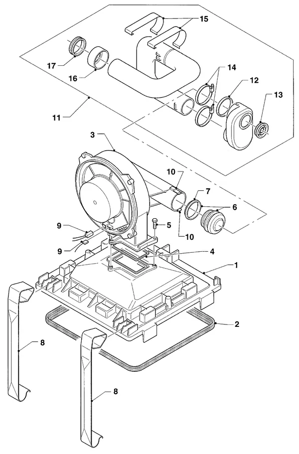 Exploded view Vaillant HR Comfort VU-VUW 18/6 E: Brander