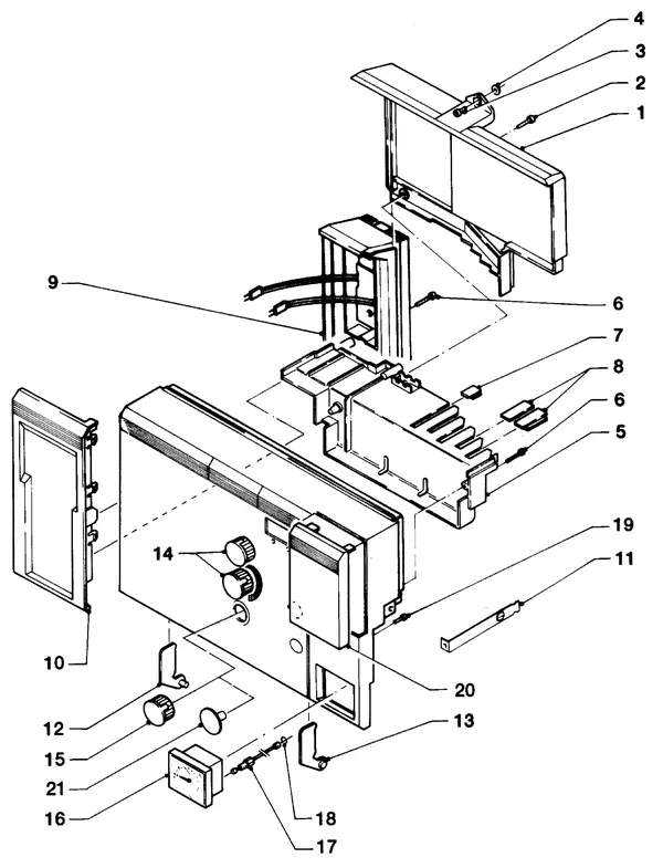 Exploded view Vaillant HR Comfort VU-VUW 18/6 E: Schakelkast huis