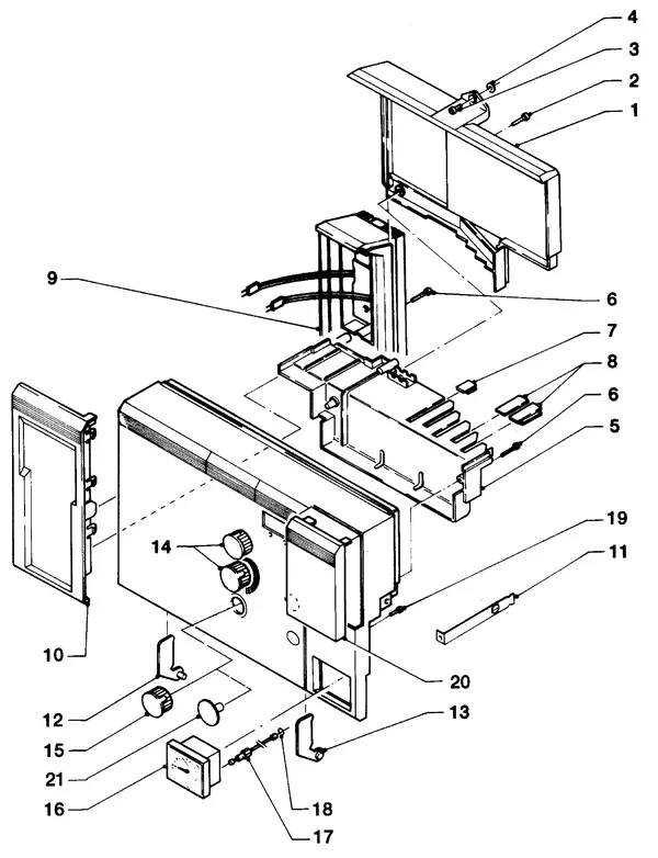 Exploded view Vaillant HR Comfort VU-VUW 23/6 E: Schakelkast huis