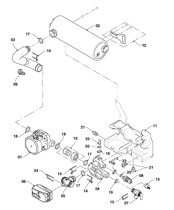 Exploded view Vaillant aroTHERM VWL 127/5 IS: Hydraulische delen