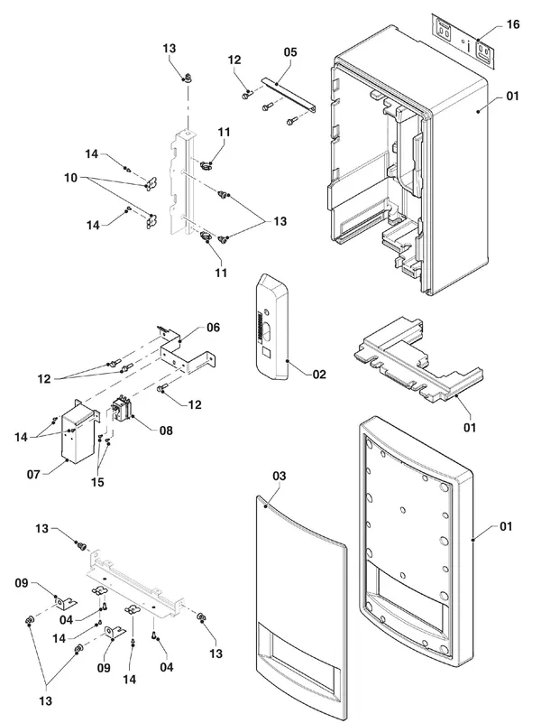 Exploded view Vaillant aroTHERM VWL 127/5 IS: Manteldelen