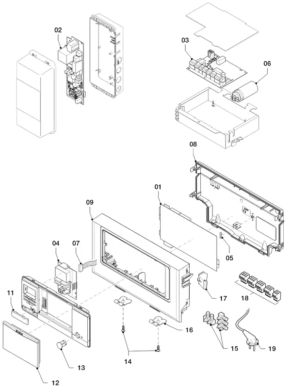 Exploded view Vaillant Hybrid Brine Split VWS 36/4.1 230V: Schakelkast