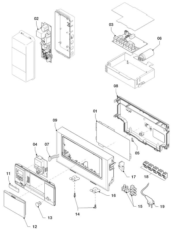 Exploded view Vaillant Hybrid Brine Split VWS 36/4 230V: Schakelkast