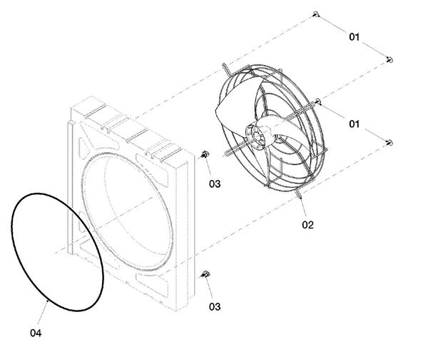 Exploded view Vaillant aroTHERM VWL 55/5 AS: Ventilator