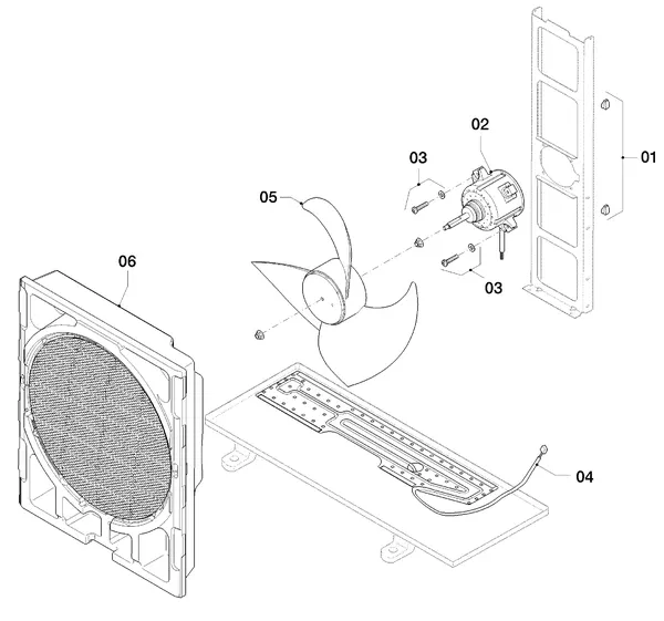 Exploded view Vaillant aroTHERM VWL 55/2 A 230V: Luchtunit