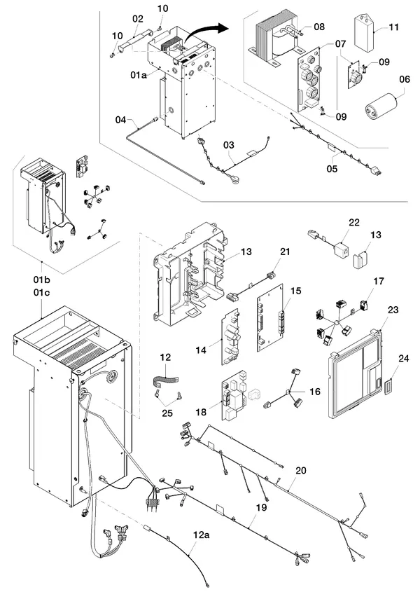 Exploded view Vaillant aroTHERM VWL 55/2 A 230V: Schakelkast