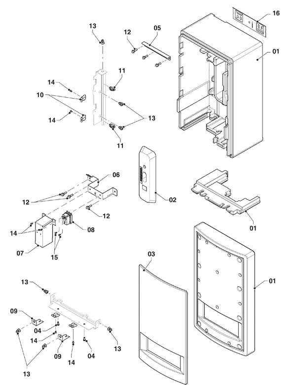 Exploded view Vaillant aroTHERM VWL 77/5 IS: Manteldelen