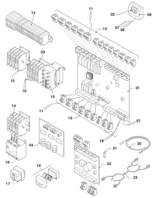 Exploded view Vaillant geoTHERM VWS 103/2: Schakelkast