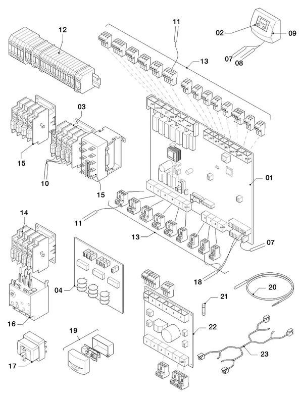 Exploded view Vaillant geoTHERM VWS 104/2: Schakelkast