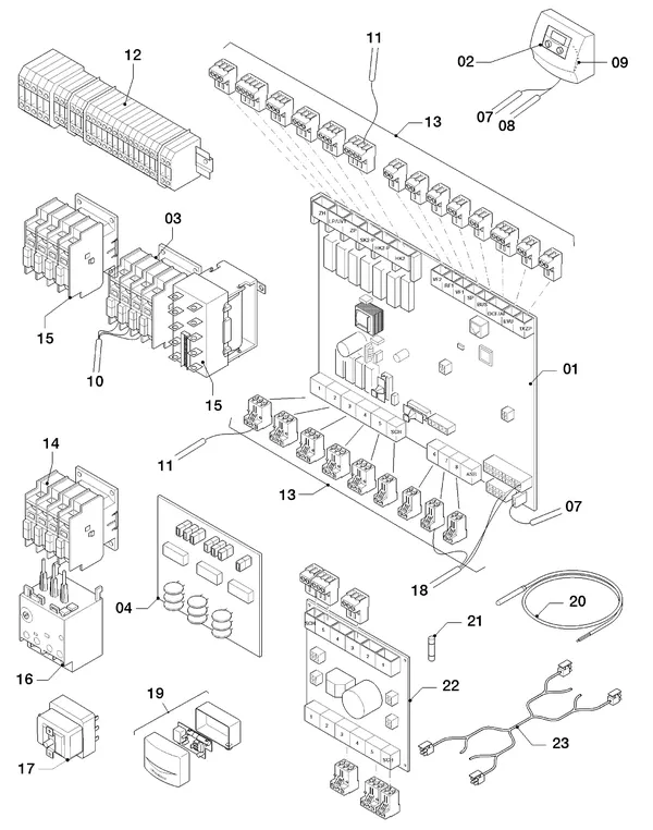 Exploded view Vaillant geoTHERM VWS 141/2: Schakelkast