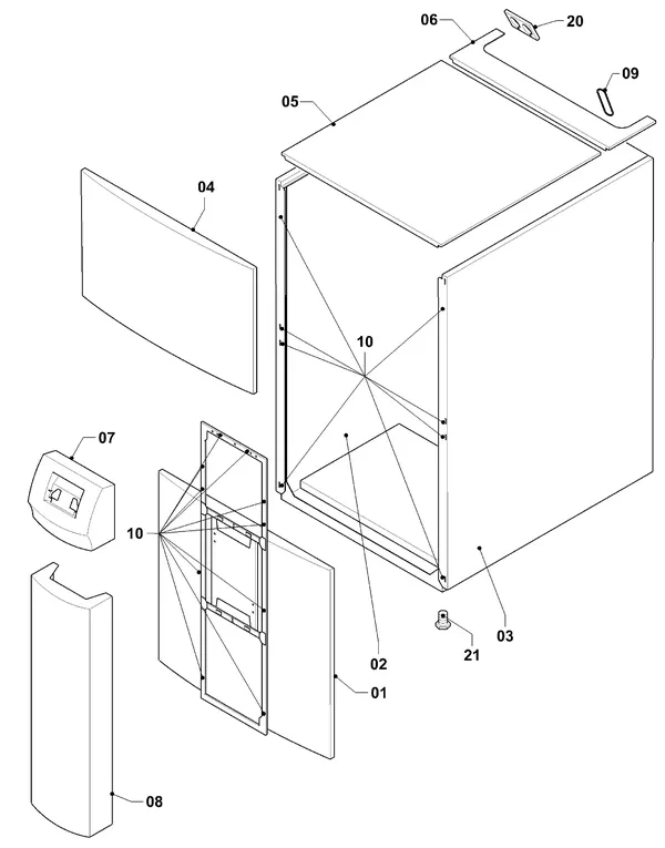 Exploded view Vaillant geoTHERM VWS 220/2: Manteldelen