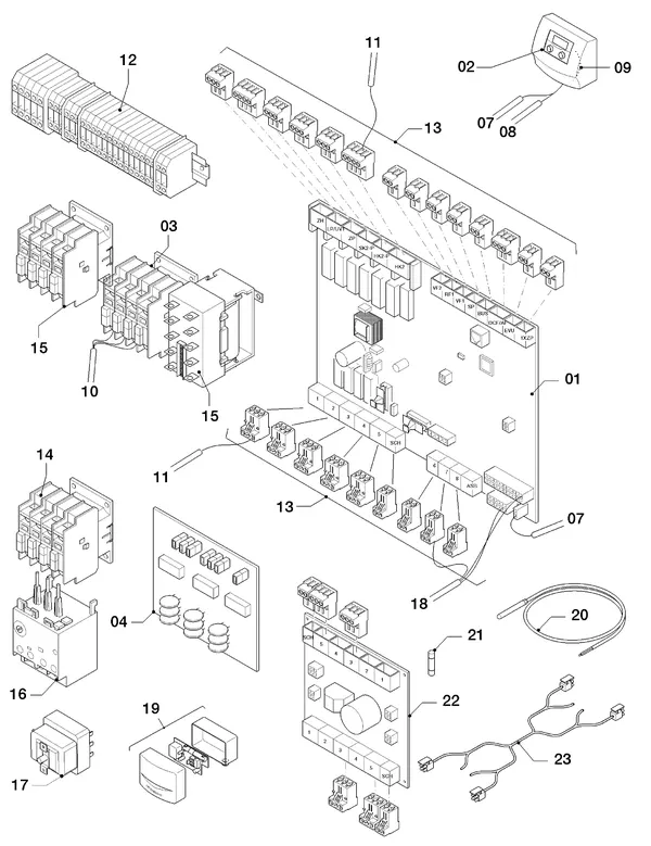 Exploded view Vaillant geoTHERM VWS 300/2: Schakelkast