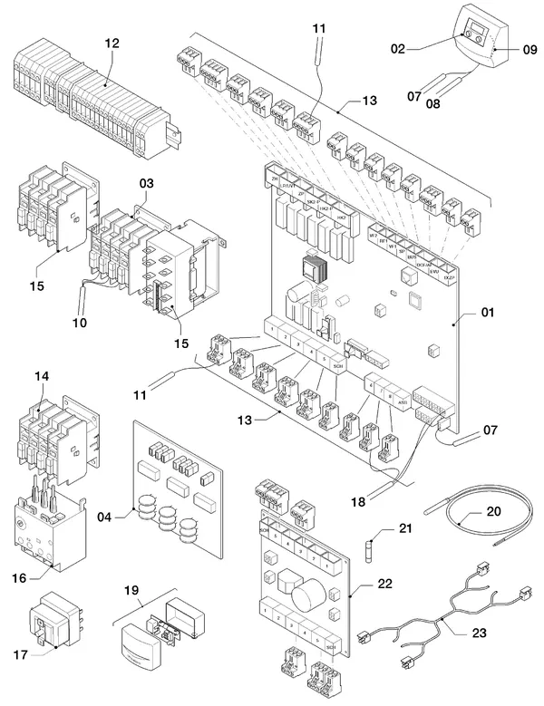 Exploded view Vaillant geoTHERM VWS 300/3: Schakelkast