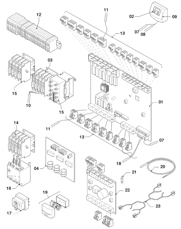 Exploded view Vaillant geoTHERM VWS 380/3: Schakelkast