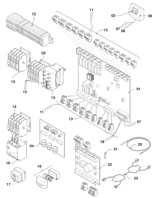 Exploded view Vaillant geoTHERM VWS 460/2: Schakelkast