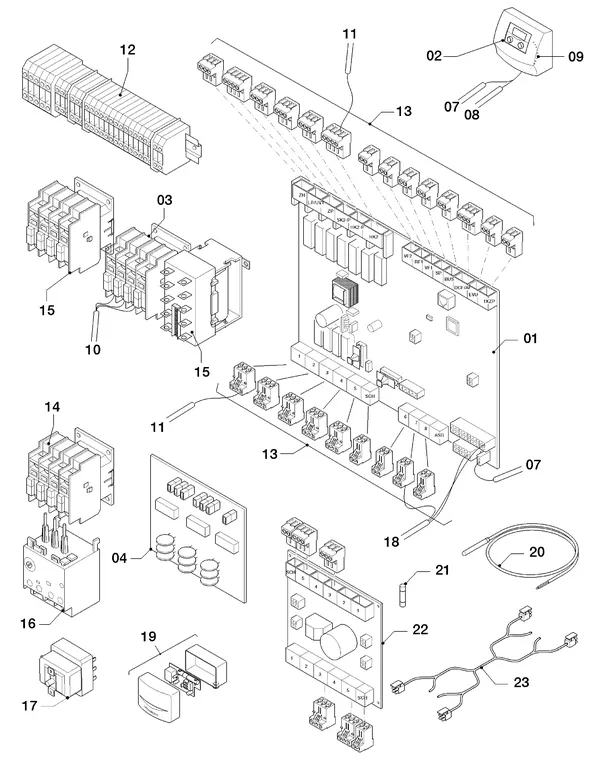 Exploded view Vaillant geoTHERM VWS 460/2 R1: Schakelkast