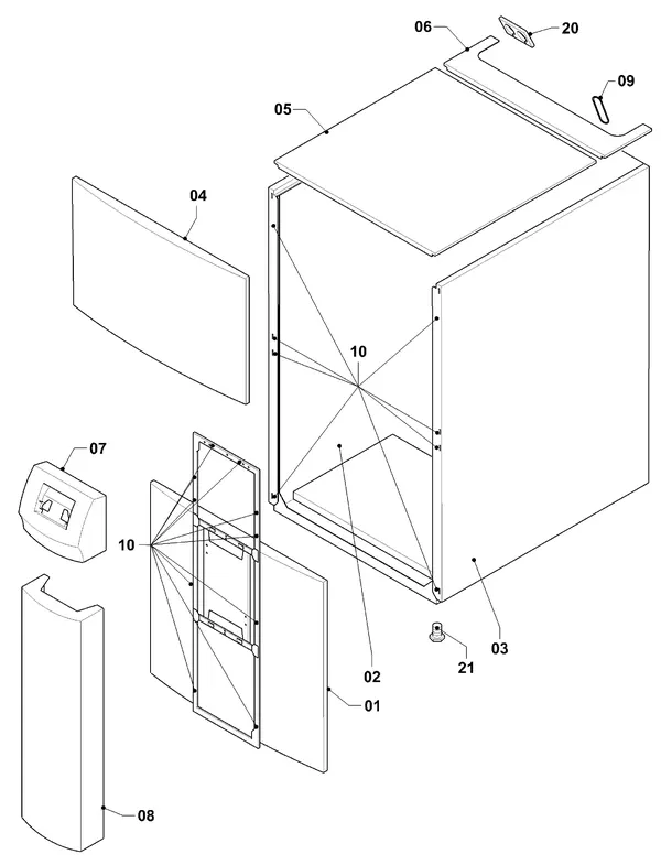 Exploded view Vaillant geoTHERM VWS 460/3: Manteldelen