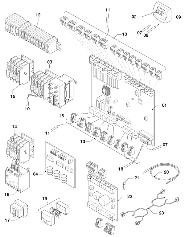 Exploded view Vaillant geoTHERM VWS 64/3: Schakelkast
