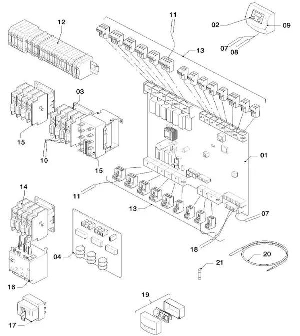 Exploded view Vaillant geoTHERM VWS 81/2: Elektra
