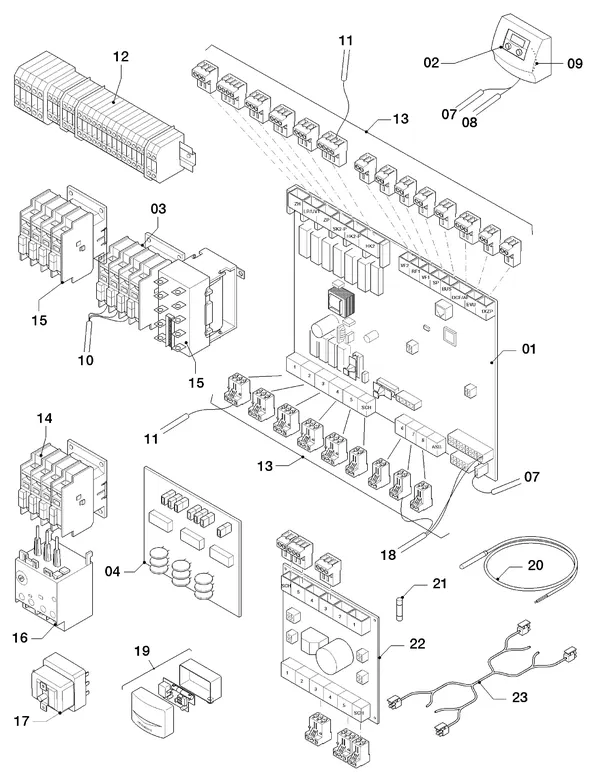 Exploded view Vaillant geoTHERM VWW 300/2: Schakelkast