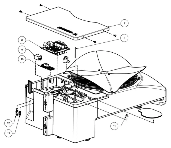 Exploded view Weheat Blackbird V1.4: Totaaloverzicht