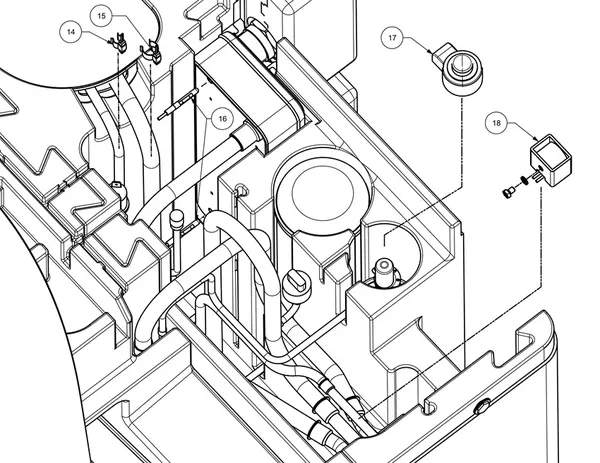 Exploded view Weheat Blackbird V1.4: Totaaloverzicht