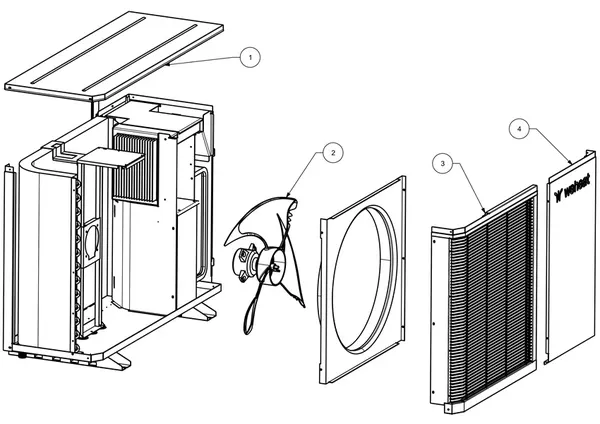 Exploded view Weheat Flint: Totaaloverzicht