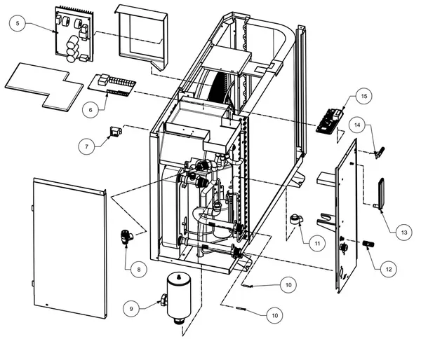Exploded view Weheat Flint: Totaaloverzicht