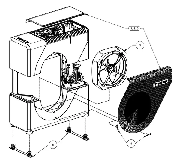 Exploded view Weheat Sparrow: Totaaloverzicht