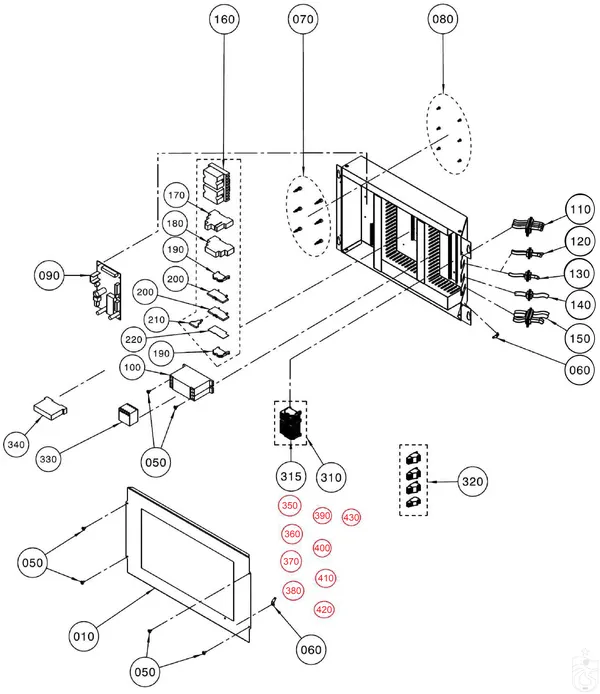Exploded view Wolf BWS-1-06/08/10/12/16: Stuureenheid