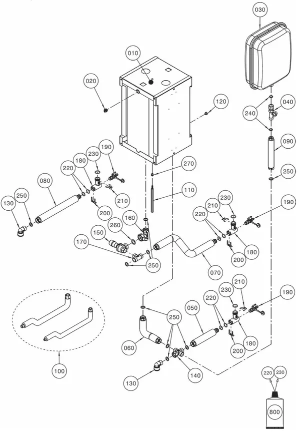 Exploded view Wolf CHC split 200-35: Hydrauliek