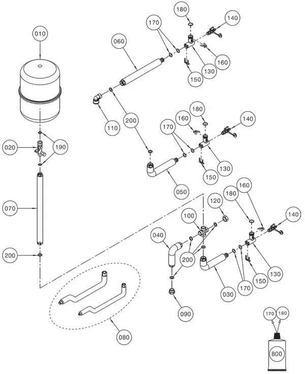 Exploded view Wolf CHC split 200: Hydrauliek