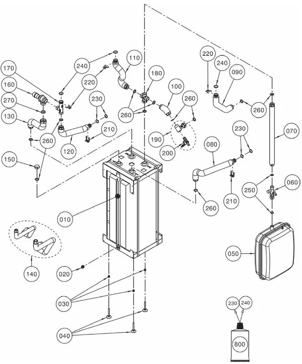 Exploded view Wolf CHC split 300-50: Hydrauliek
